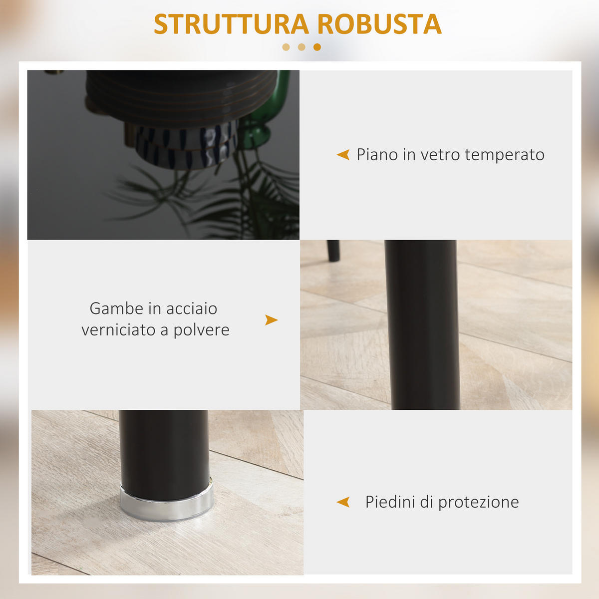 ESSGRUPPE, Glas Tisch+4 Stühle, schwarz - Schwarz, Glas (60/75/120cm) - Vallsero
