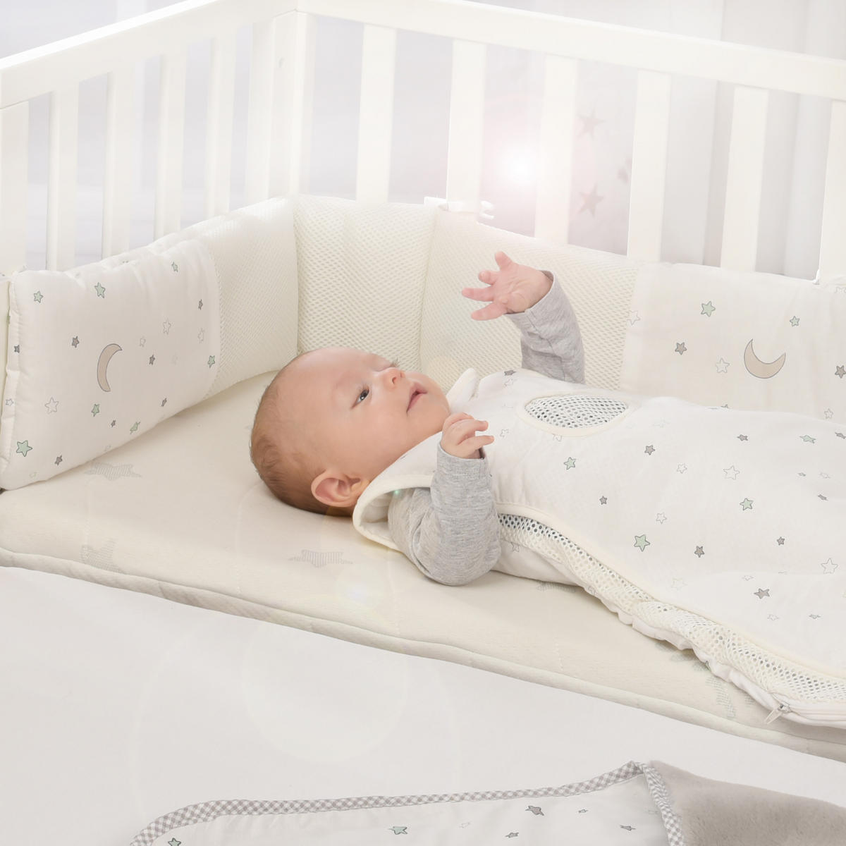 NESTCHEN Sternenzauber Air PLUS 'safe asleep' - Weiß, Textil (170/4cm) - Roba
