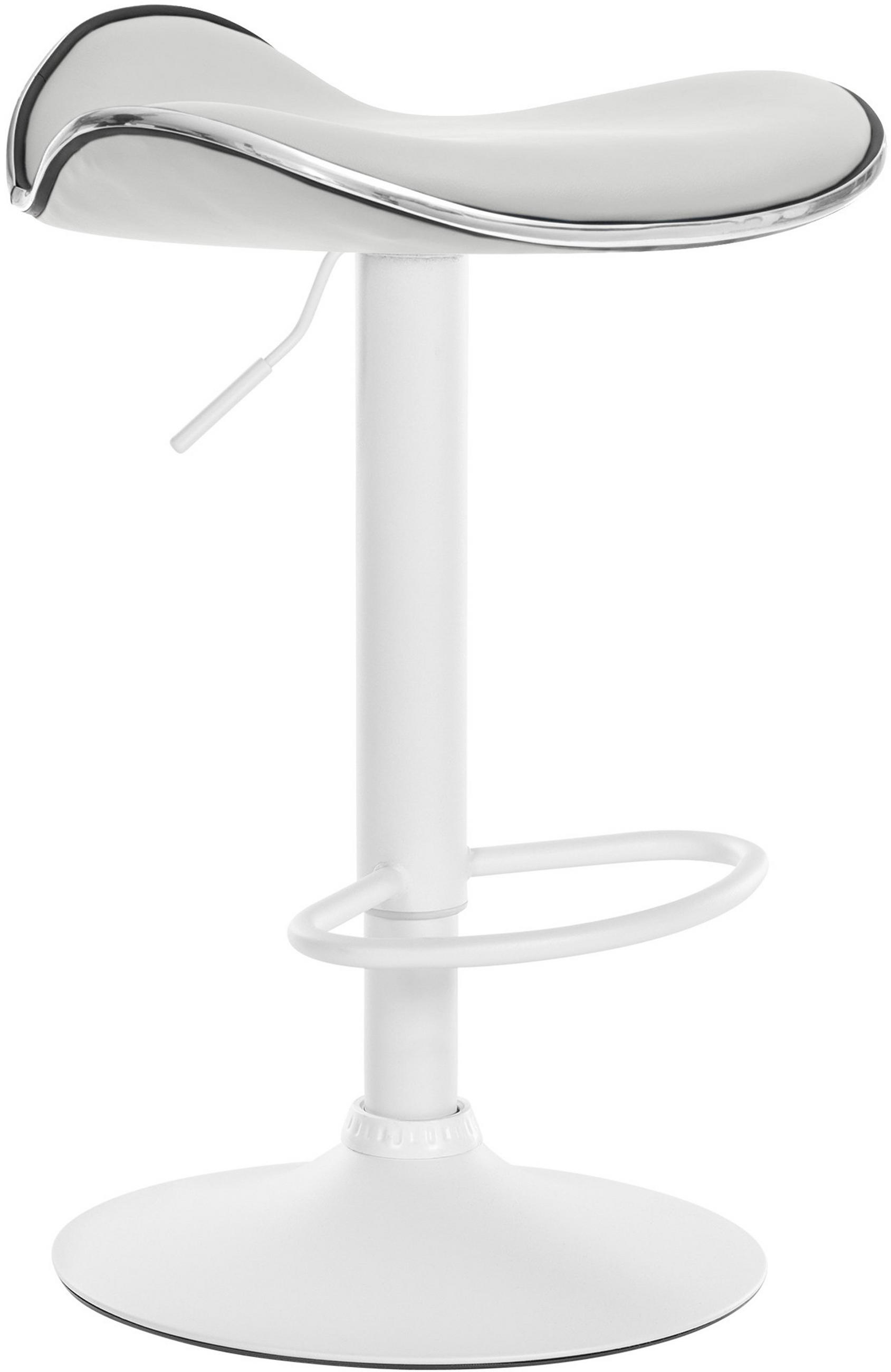 BARHOCKER Shengen Kunstleder weiß weiß - Weiß, Kunststoff/Metall (45/91/45cm) - TPFLiving
