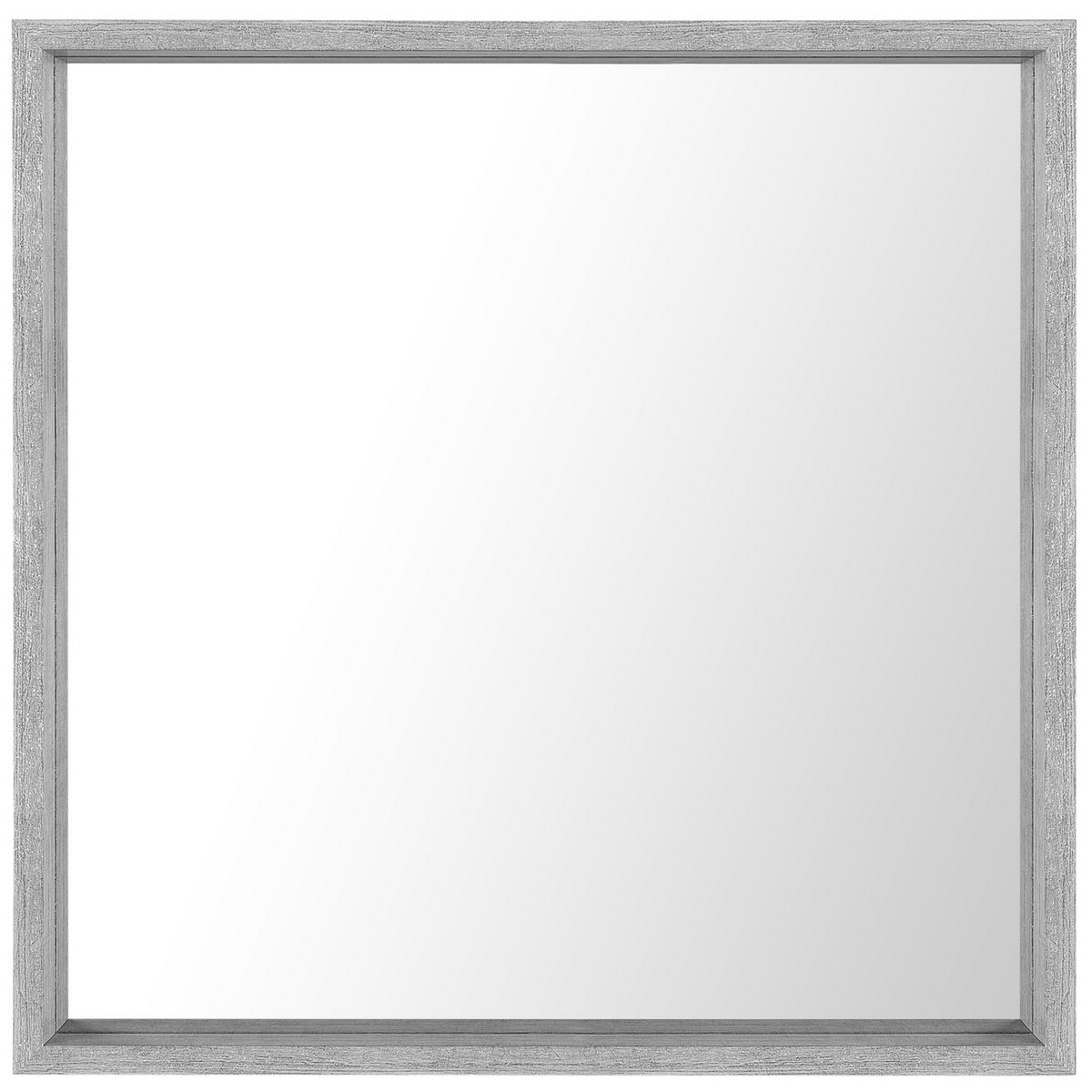 WANDSPIEGEL grau quadratisch 50/50 cm Brignoles - Grau, Kunststoff (50/50/4cm) - Beliani