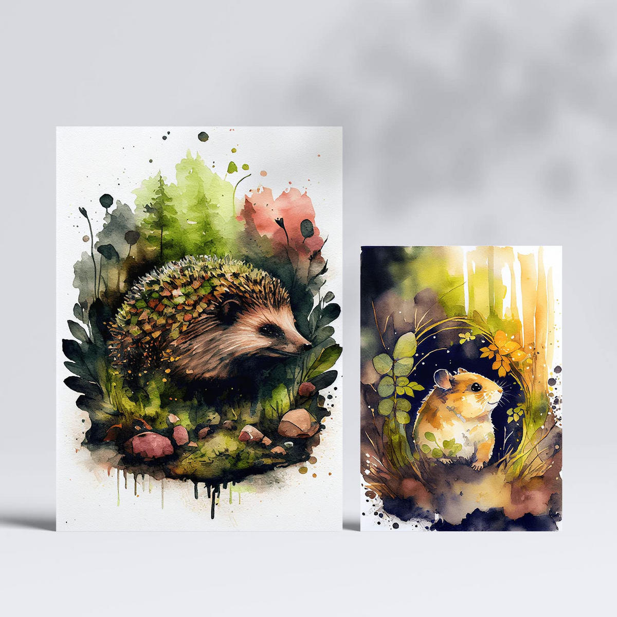 POSTER Set Mit 6 Lebewesen Illustrationen Von Tieren In Naturlandschaften A3 & A4 Rahmenlos - Klar, Papier (29/3cm) - Nacnic