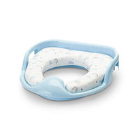TOILETTENTRAINER 1013099 hellblau Toilettensitz, Handgriffe, gepolstertes Sitzkissen, Spritzschutz - Blau, Kunststoff (34/30cm) - Lorelli