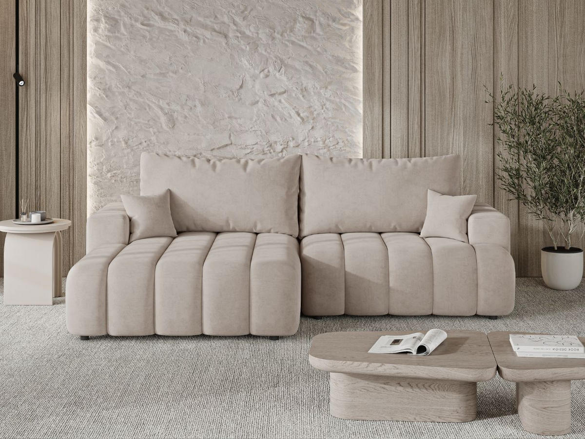 ECKSOFA Caleo Beige Links - Beige, Holz/Textil (270/170cm) - Graingold