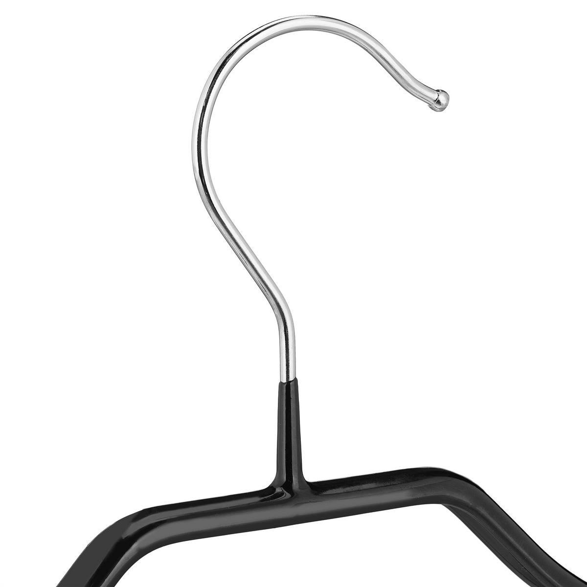 10XANZUGBÜGEL - Schwarz, Kunststoff/Metall (44/19.5/3cm) - Relaxdays