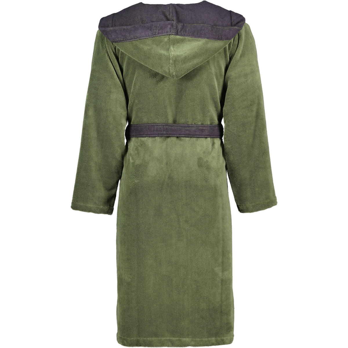 BADEMANTEL UNISEX KAPUZE POPPY MUD GREEN/ANTHRAZIT - 0032 - Grün, Textil (Snull) - Vossen