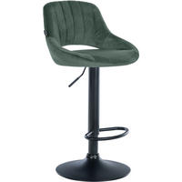 BARHOCKER Samt Grün - Schwarz/Grün, Textil/Metall (47/85/48cm) - CLP