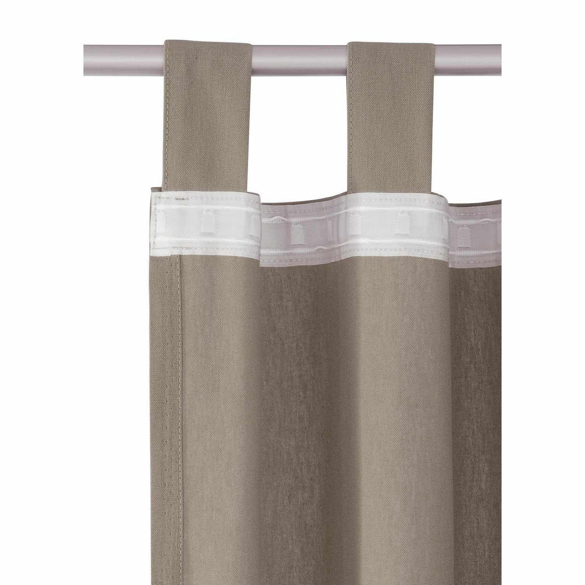 SCHLAUFENVORHANG IM UNI DESIGN DOVE Blickdicht - Grau, Textil (140/0.5/255cm) - Tom Tailor
