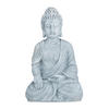 BUDDHA Figur - Grau, Kunststoff (24/40/15cm) - Relaxdays