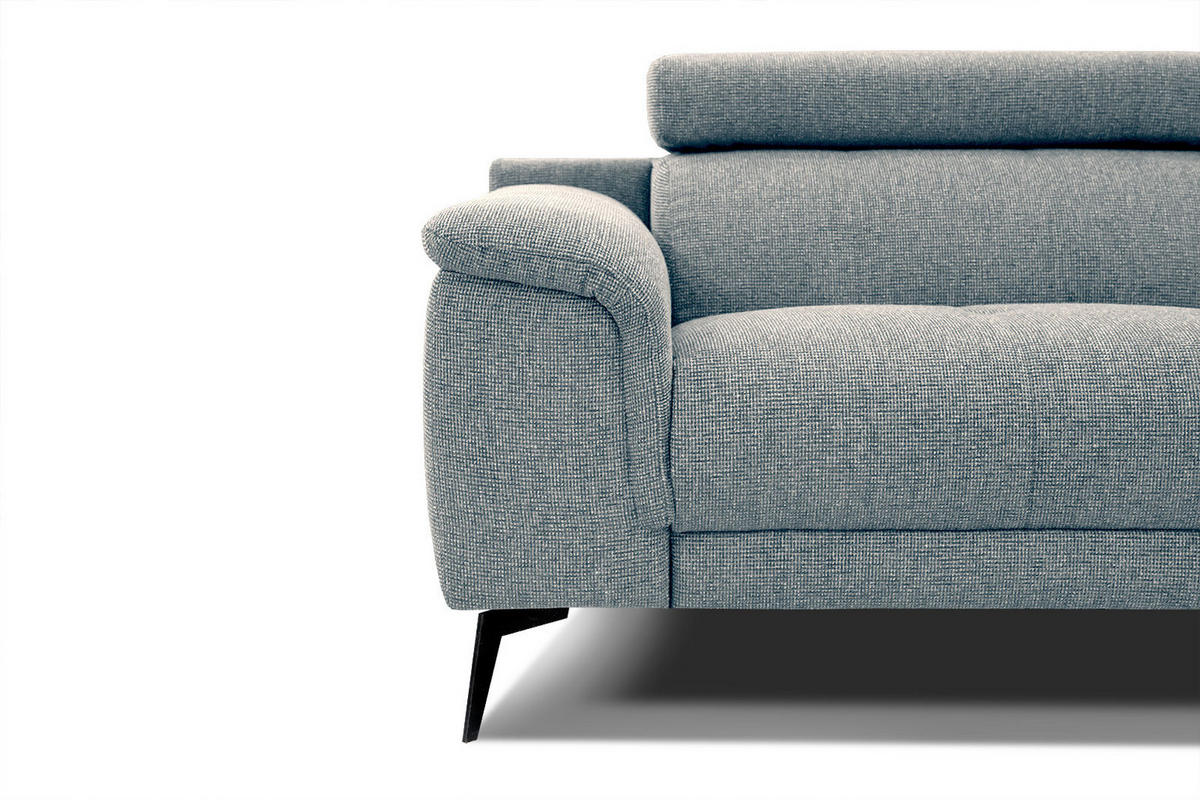 SOFA FIERO 2-Sitzer, mintgrün - Schwarz/Mintgrün, Holzwerkstoff/Textil (170/82/103cm) - Courtois Laville