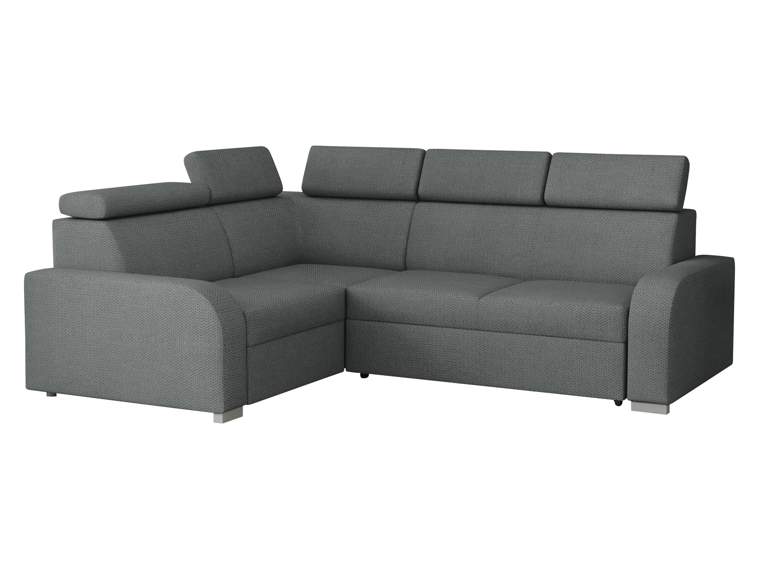 ECKSOFA Oslo 2rR1 80 - Dunkelgrau/Silberfarben, Holz/Kunststoff (250/200cm) - MIRJAN24