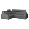 ECKSOFA Oslo 2rR1 80 - Dunkelgrau/Silberfarben, Holz/Kunststoff (250/200cm) - MIRJAN24