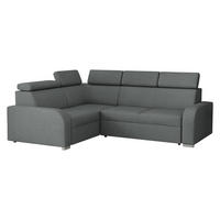 ECKSOFA Oslo 2rR1 80 - Dunkelgrau/Silberfarben, Holz/Kunststoff (250/200cm) - MIRJAN24