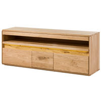 TV-BOARD Wildeiche inkl. LED 165x43,5x63 natur geölt CARDIFF #140 - Naturfarben, Holz (165/63/44cm) - Massivmoebel24