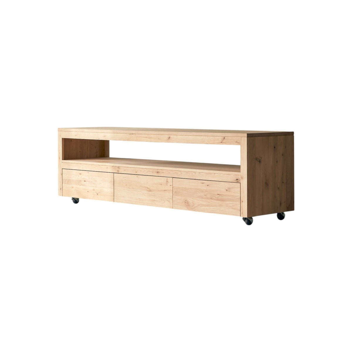 TV-SCHRANK Anoa Natur aus Eiche - Naturfarben, Holz (180/55/45cm) - Tikamoon