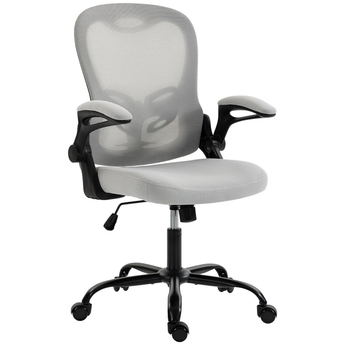 BÜROSTUHL Hellgrau 62.0/58.0/110.5 cm - Hellgrau, Textil (58/110.5/62cm)