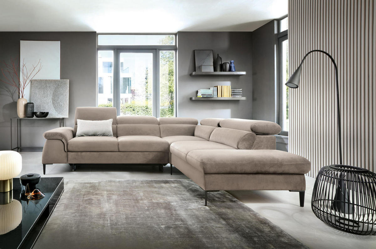 ECKSOFA BLUES Beige 280x214x94 cm - Beige, Textil (280/214cm) - FURNLUX