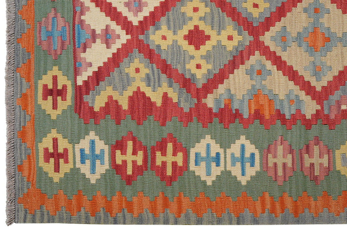 HANDWEBTEPPICH Kelim Gashgai Rot 197/158 cm Schurwolle - Rot, Textil (158/197cm) - Looma