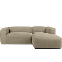 ECKMODULSOFA-RECHTS BUFFO 3/4 Sitzer mit extrem weicher Sitzfläche, Gewebestoff, sandfarben - Sandfarben, Textil (237/180cm) - KONSIMO®