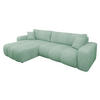 ECKSOFA Furyn Maxi Boucle - Schwarz/Mintgrün, Holzwerkstoff/Kunststoff (274/145cm) - MIRJAN24