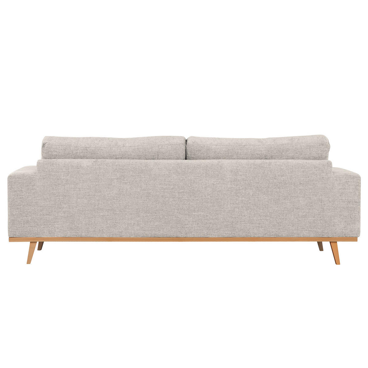 2-SITZER SOFA - Buchefarben/Grau, Buchenholz/Textil (197/81/88cm) - home24