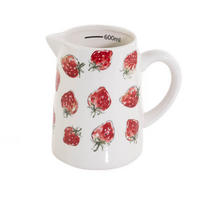 KRUG Keramik Strawberry 500 ml - Rot/Weiß, Keramik (15L) - Boltze Home