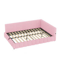 TAGESBETT 140/200 cm DE-04663, mit LED und Hydraulik in Rosa - Pink, Holzwerkstoff (140/200cm) - ComfortXL