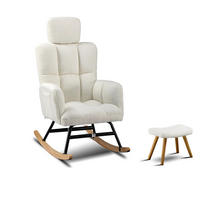 SCHAUKELSTUHL mit Hocker Beige - Beige, Textil (51/91/57cm) - Coonoor