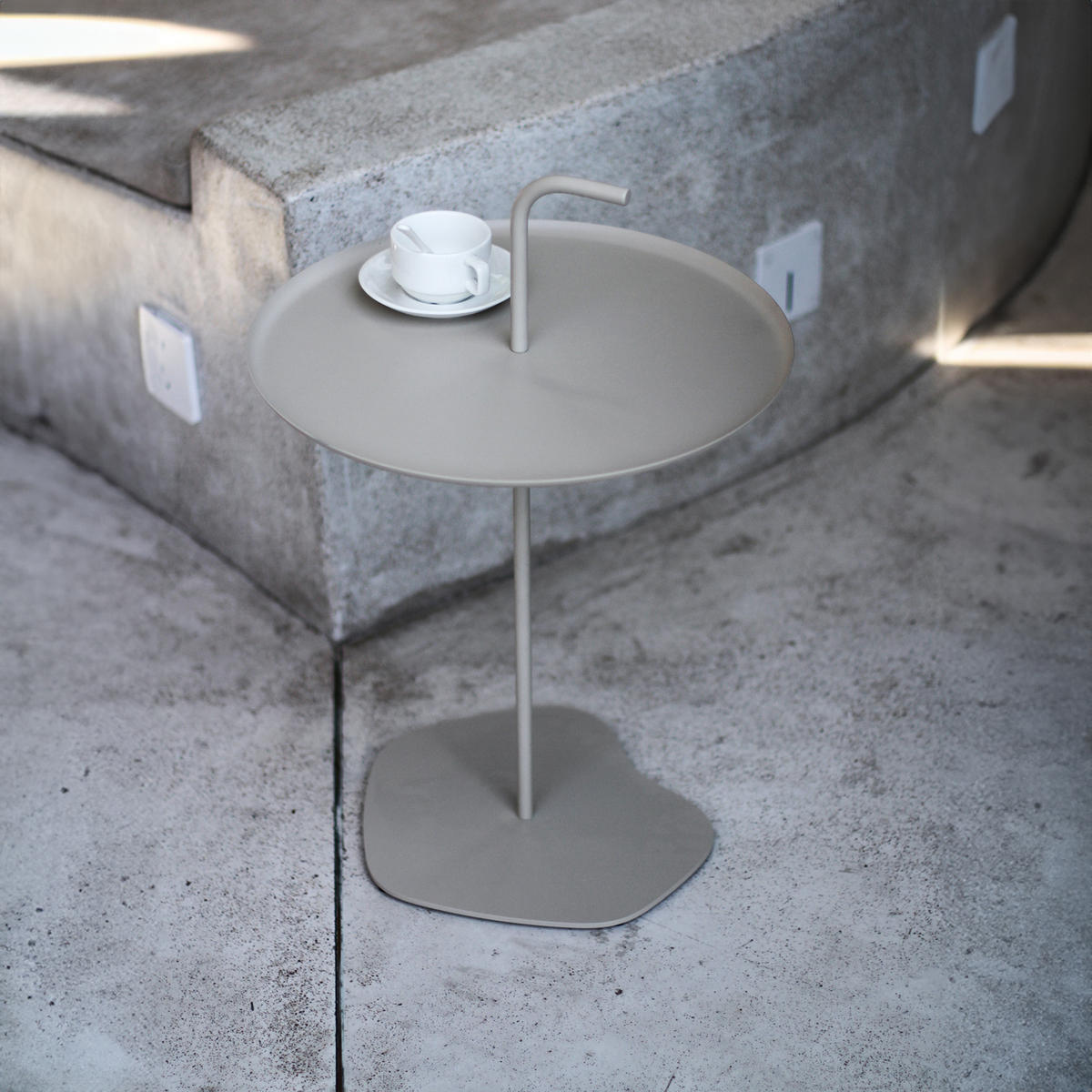 BALKONTISCH Calimera - Champagner, Metall (38/38/56.5cm) - casa.pro