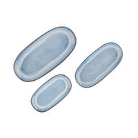 SERVIERPLATTEN Genesis - 3er-Set - Mehr - Blau, Keramik (1/1/1cm) - Björn