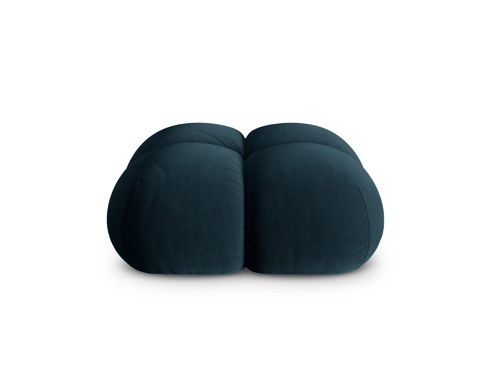 POUF Loretto aus Samt petrol - Petrol, Textil (90/40/90cm) - Cosmopolitan Design
