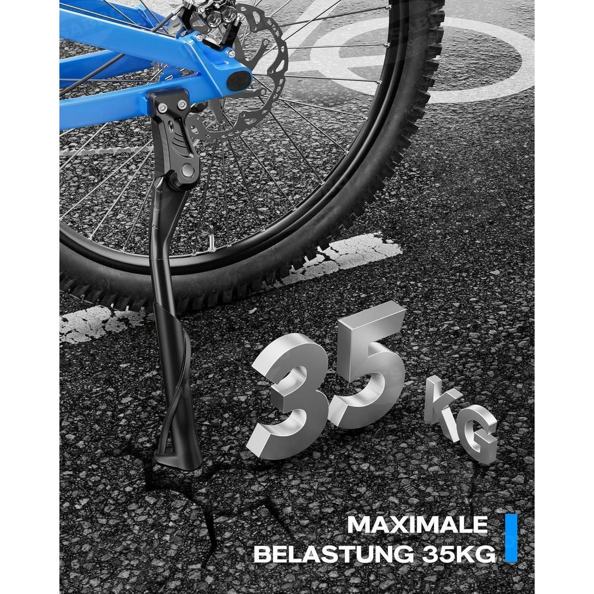 FAHRRADSTÄNDER höhenverstellbar 24-29 Zoll schwarz - Schwarz, Metall (1/1/35.3cm)