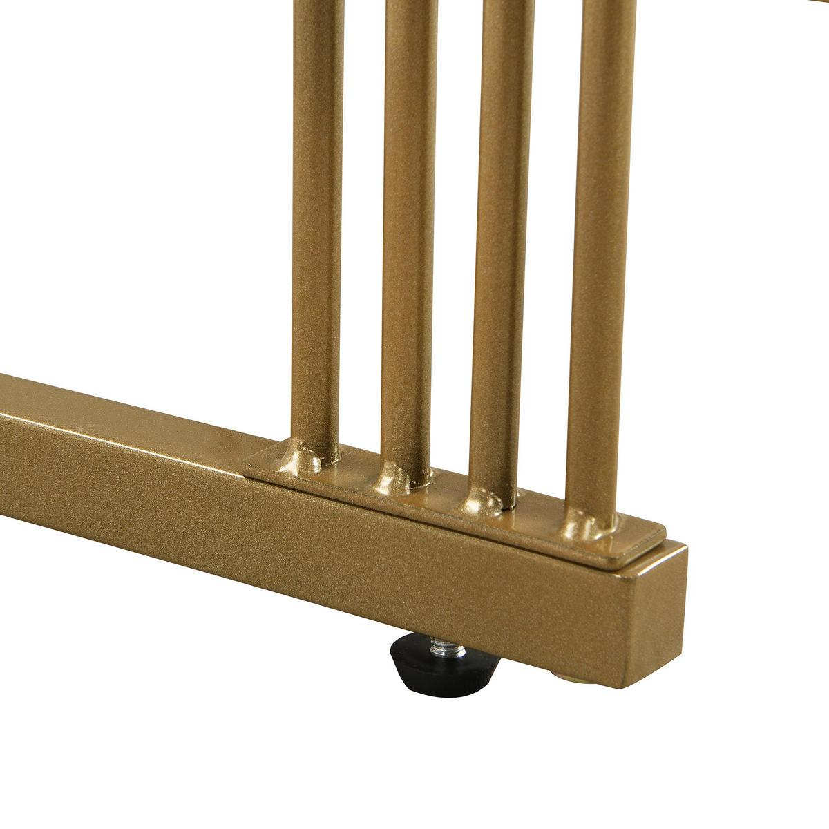 COUCHTISCH Weiß Gold 2er-Set 60/60/45 cm 50/50/34 cm - Weiß, Holzwerkstoff (60/60/45cm) - PANGIVO