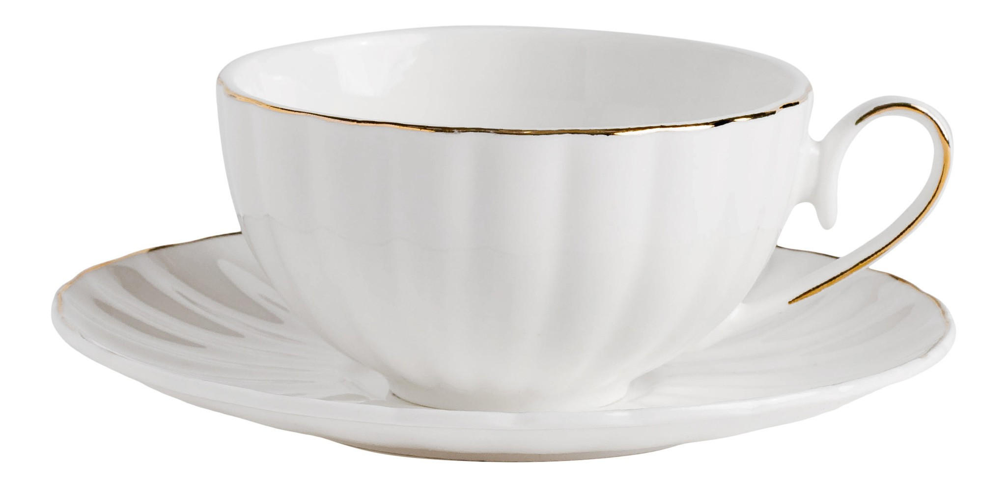 TASSE MIT UNTERTASSE Morelli - Weiß, Keramik (0.18L) - home&you