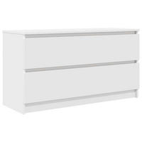 LOWBOARD mit 2 Schubladen 100/35/54 cm aus Holzwerkstoff aus Holzwerkstoff in Weiß - Weiß, Holz (100/54/35cm) - vidaXL
