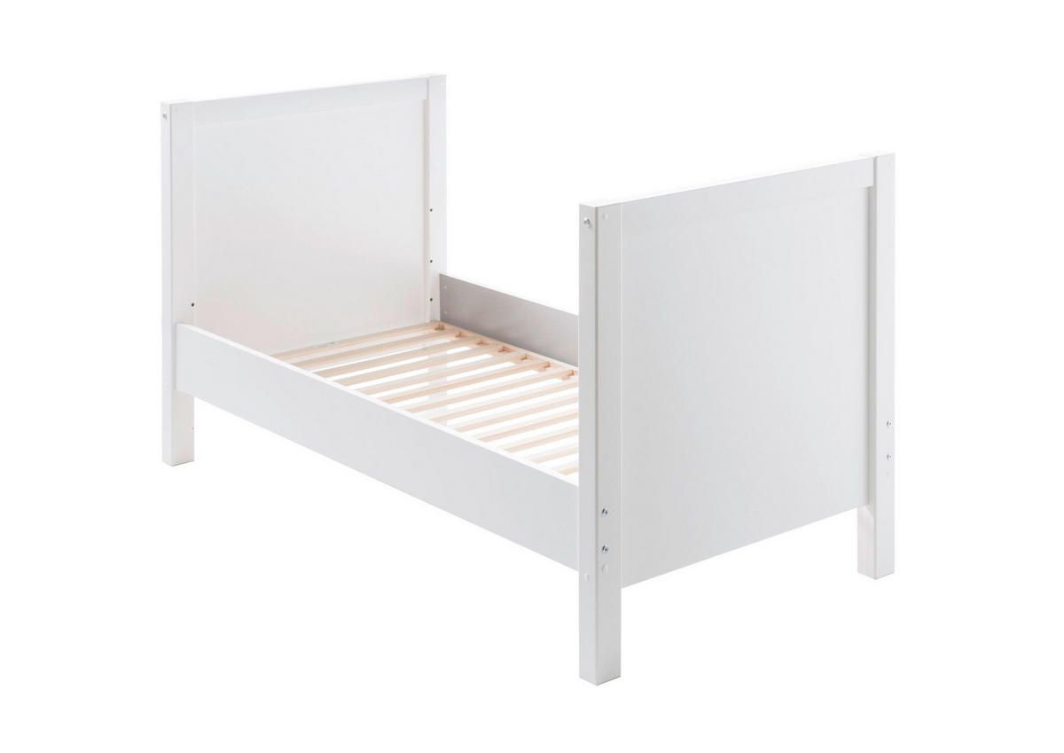 BABYZIMMER Landhaus Filou in Weiß 8 teilig, moderner Landhaus Stil inklusive Lattenrost und Matratze - Weiß, Holzwerkstoff (120/200/80cm)