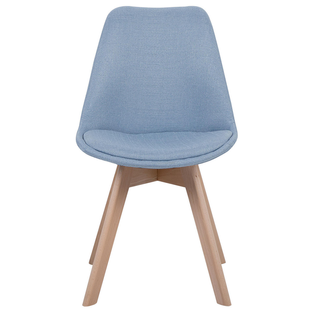 ESSZIMMERSTUHL 2er-Set Polsterbezug Blau Dakota - Blau, Holz/Textil (47/84/43cm) - Beliani