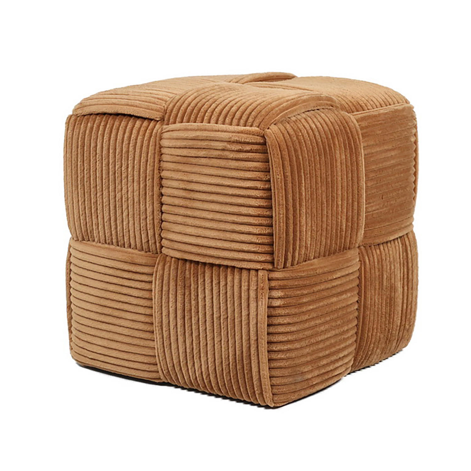 POUF Wiki braun 43/43/43 cm Textil - Braun, Textil (43/43/43cm) - Mondex