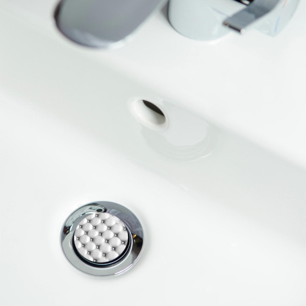 WASCHBECKENSTÖPSEL Comfort - Grau, Kunststoff/Metall (4/7/7cm) - Sanilo