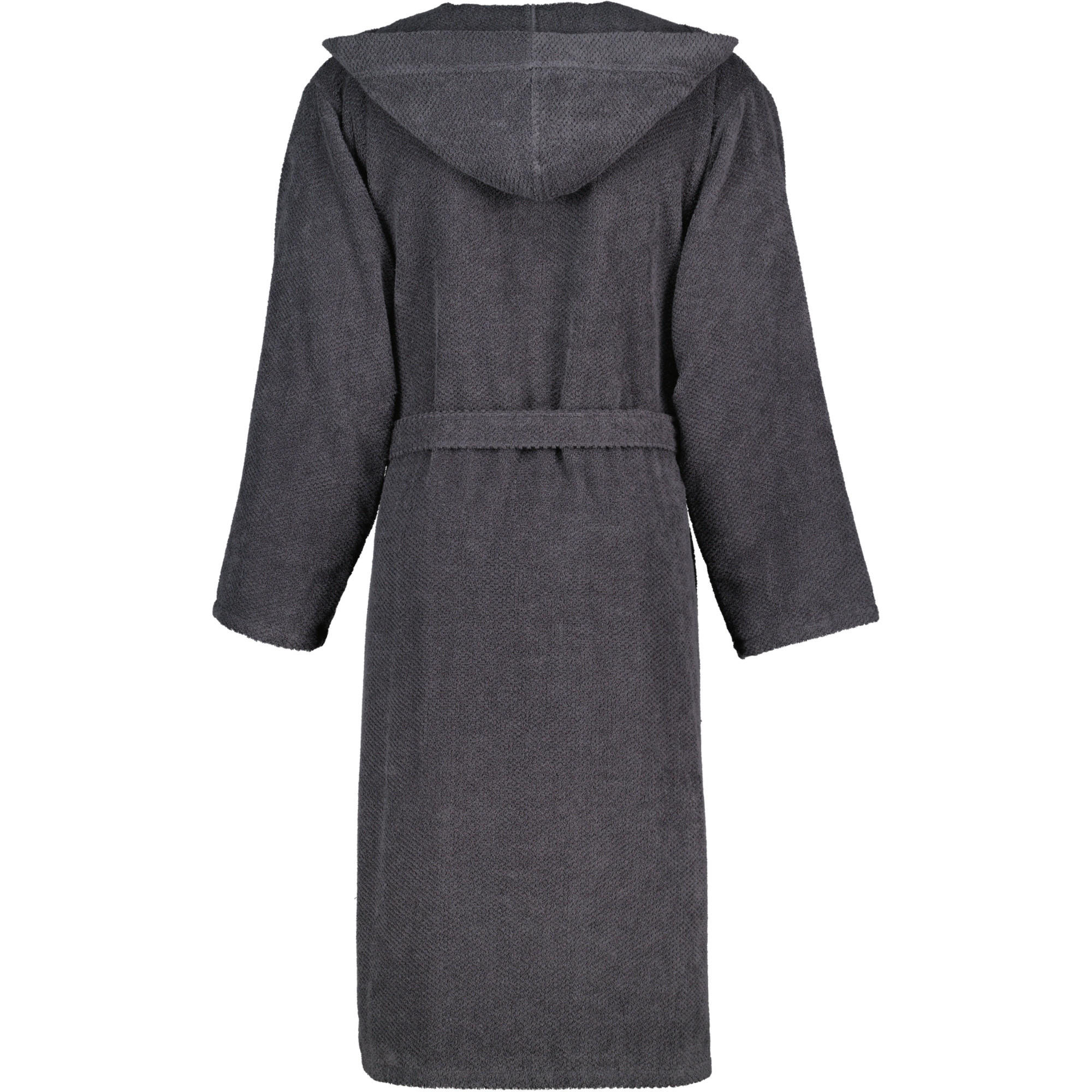 BADEMÄNTEL HERREN KAPUZE PURE 5623 BASALT - 740 - Grau, Textil (Mnull) - Cawoe