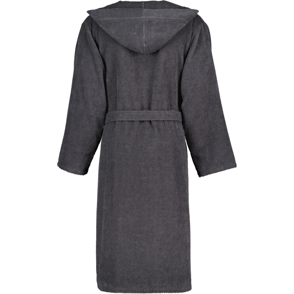 BADEMÄNTEL HERREN KAPUZE PURE 5623 BASALT - 740 - Grau, Textil (Mnull) - Cawoe