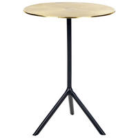 BEISTELLTISCH Aluminium gold/schwarz rund 36 cm Eravur - Goldfarben/Schwarz, Metall (36/36/50cm) - Beliani