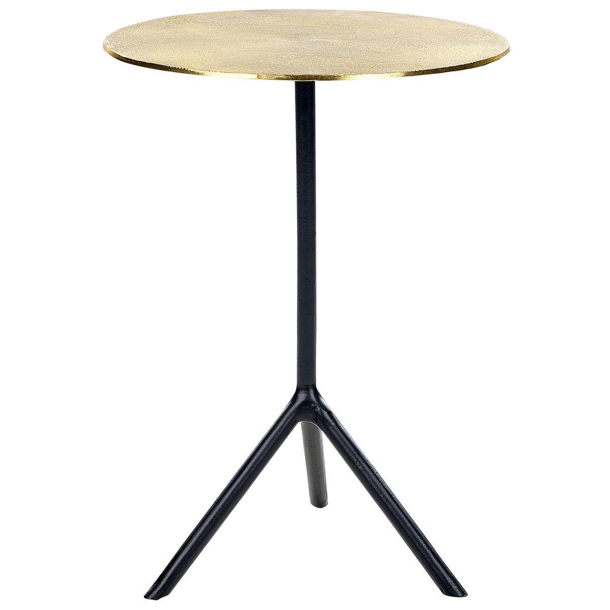 BEISTELLTISCH Aluminium gold/schwarz rund 36 cm Eravur - Goldfarben/Schwarz, Metall (36/36/50cm) - Beliani