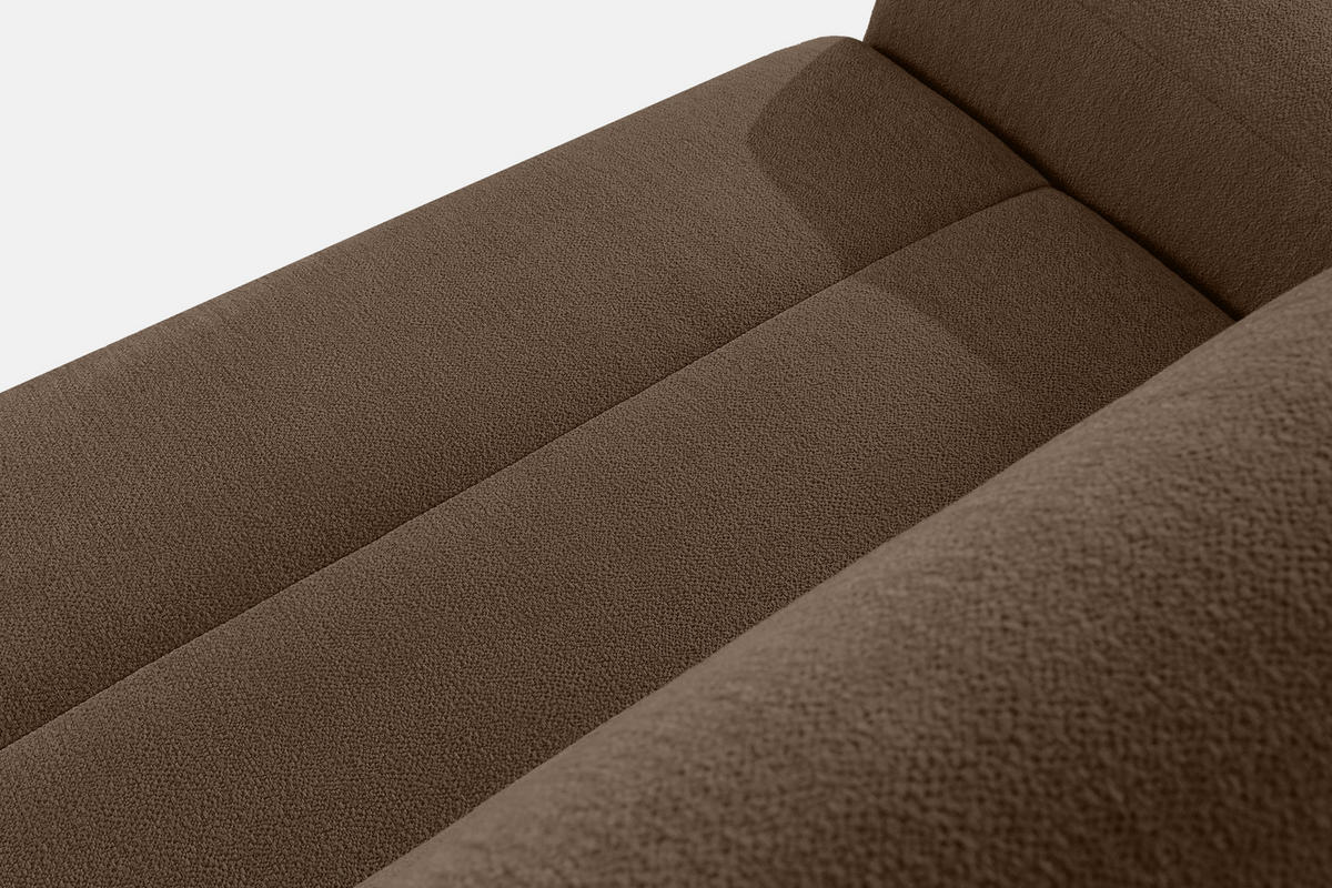 ECKSOFA RECHTS BLUME, Braun - Braun, Holz/Holzwerkstoff (271/164cm) - KONSIMO®
