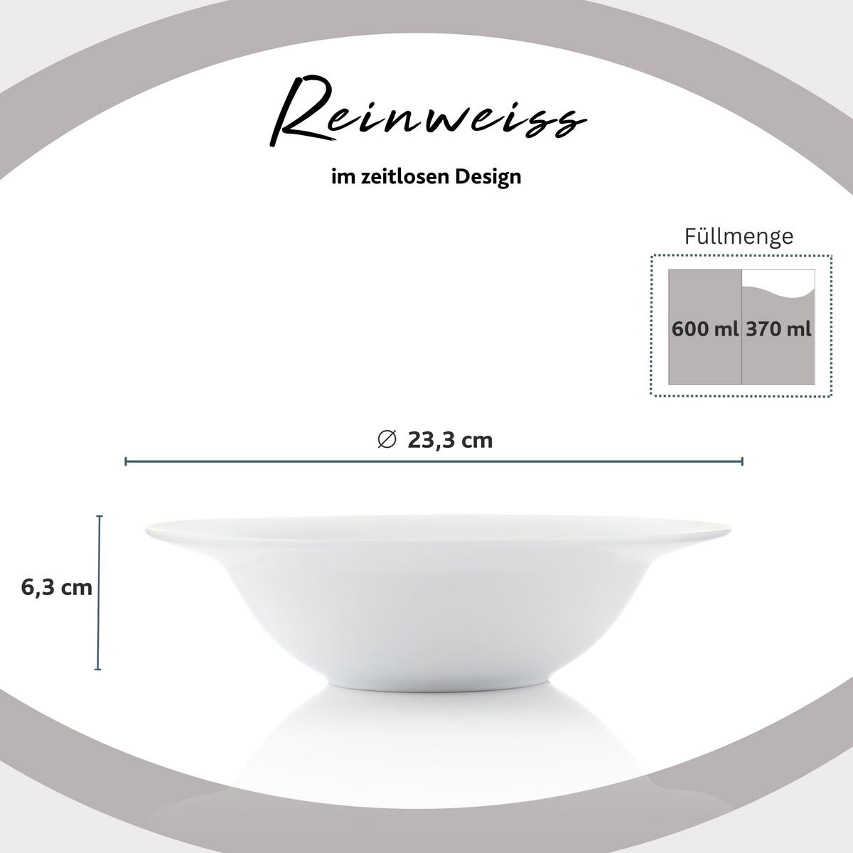 PASTATELLER SET NEW PORT - 4 teilig aus Porzellan - Weiß, Keramik (23.3cm) - Sänger
