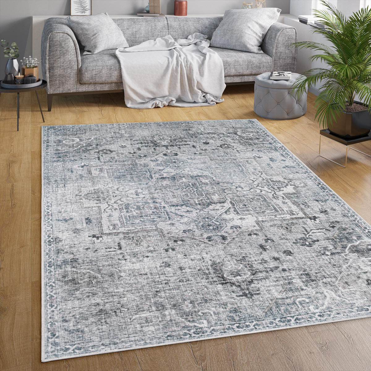 KURZFLORTEPPICH 60/100 cm Lyon 332 - Grau, Textil (60/100cm) - Paco Home
