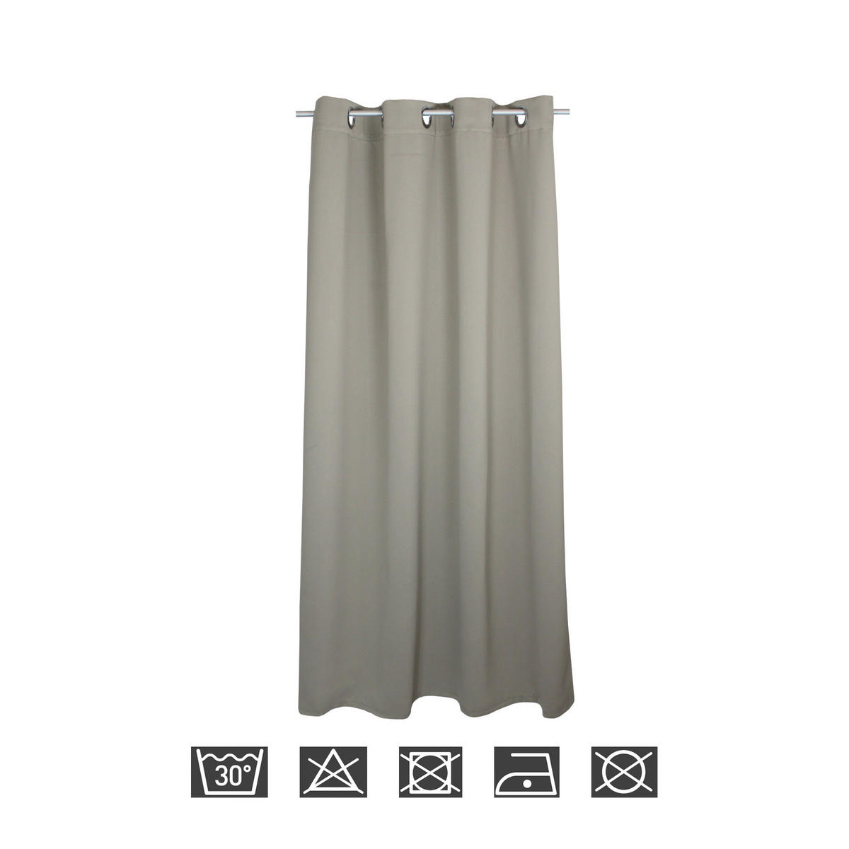 VERDUNKELUNGSVORHANG Ösen 140/145 cm Hell Taupe - Taupe, Textil (140/145cm) - TiborTex