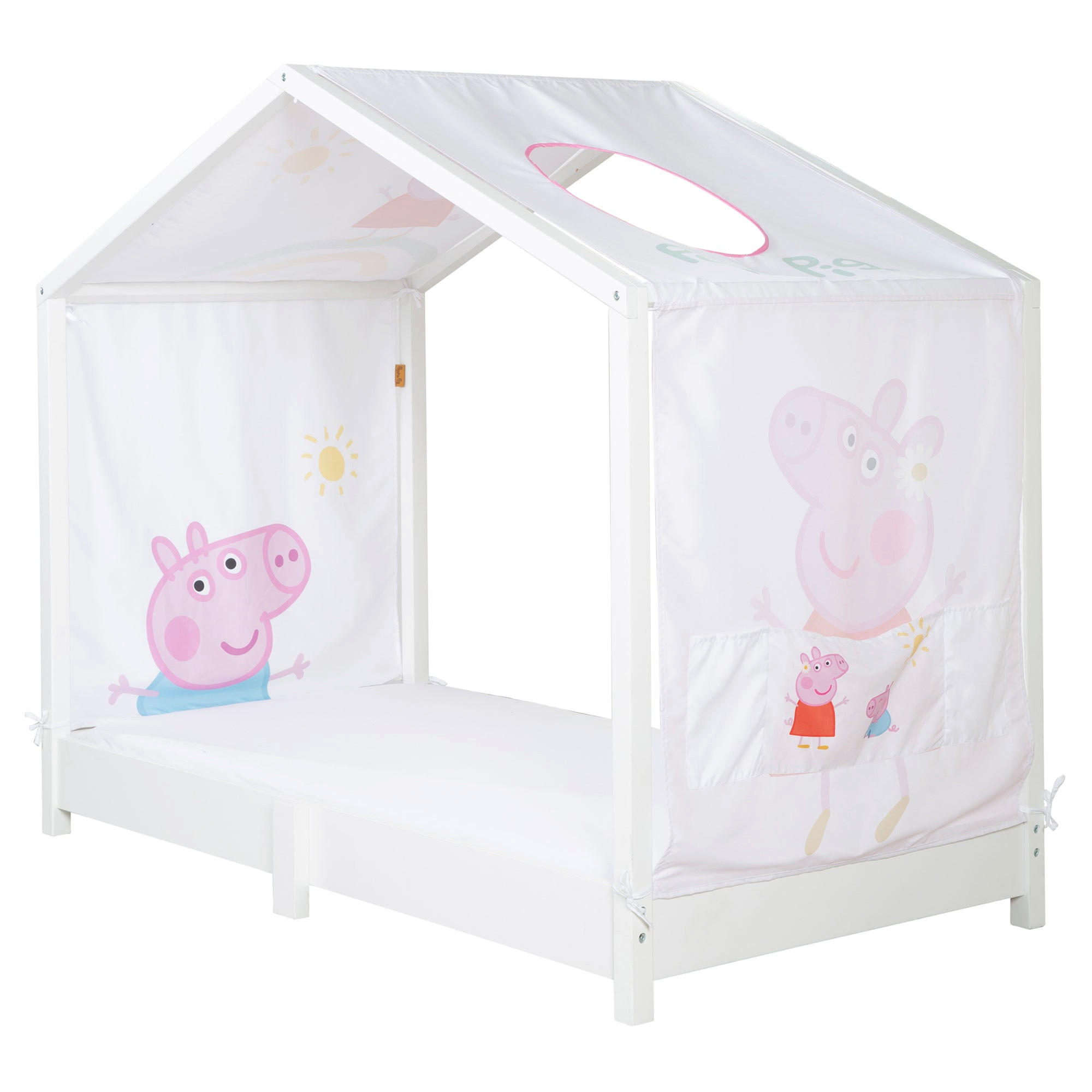 HAUSBETTBEZUG 70 x 140 cm Peppa Pig - Weiß, Kunststoff/Textil (70/140cm) - Roba