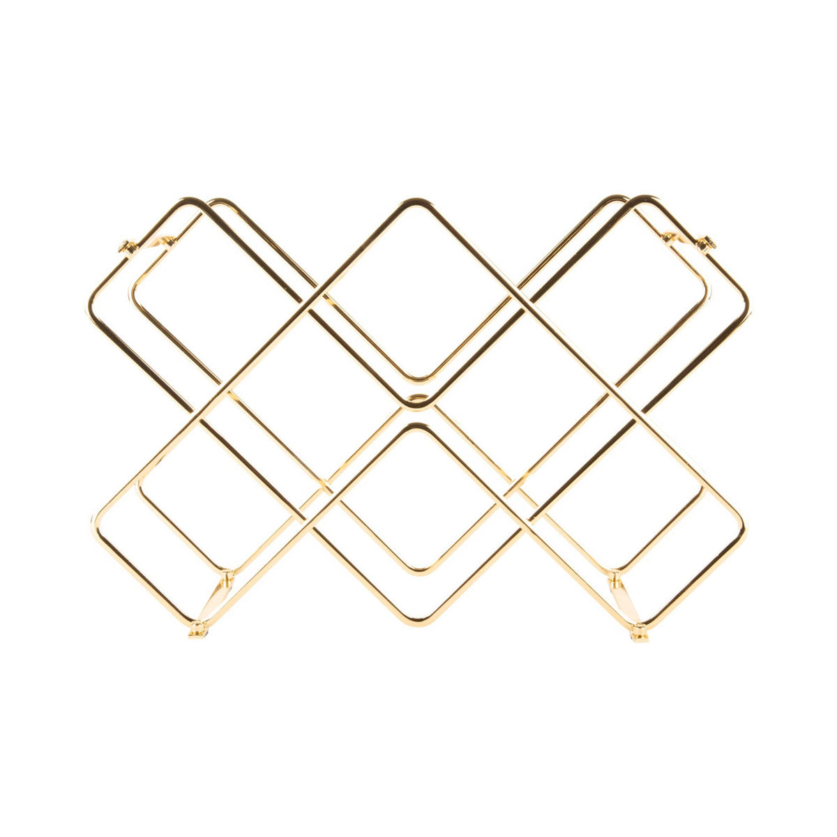 WEINREGAL Diamonds Gold 40.5/15.5/27.5 cm - Goldfarben, Metall (15.5/27.5/40.5cm) - Present Time