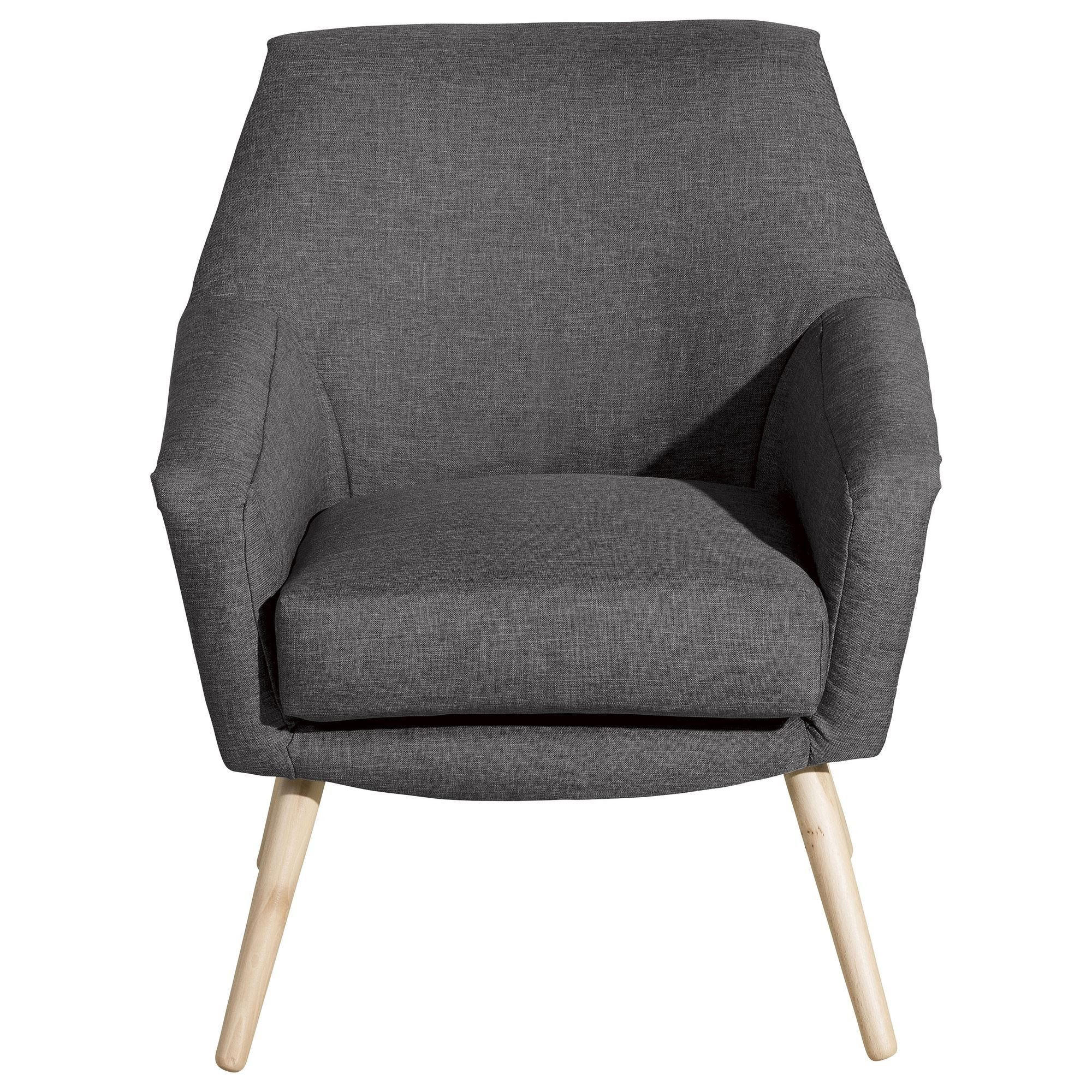 SESSEL Kachka Bezug Flachgewebe Buche natur / anthrazit - Anthrazit, Kunststoff (67/81/71cm) - 58aufmkessel