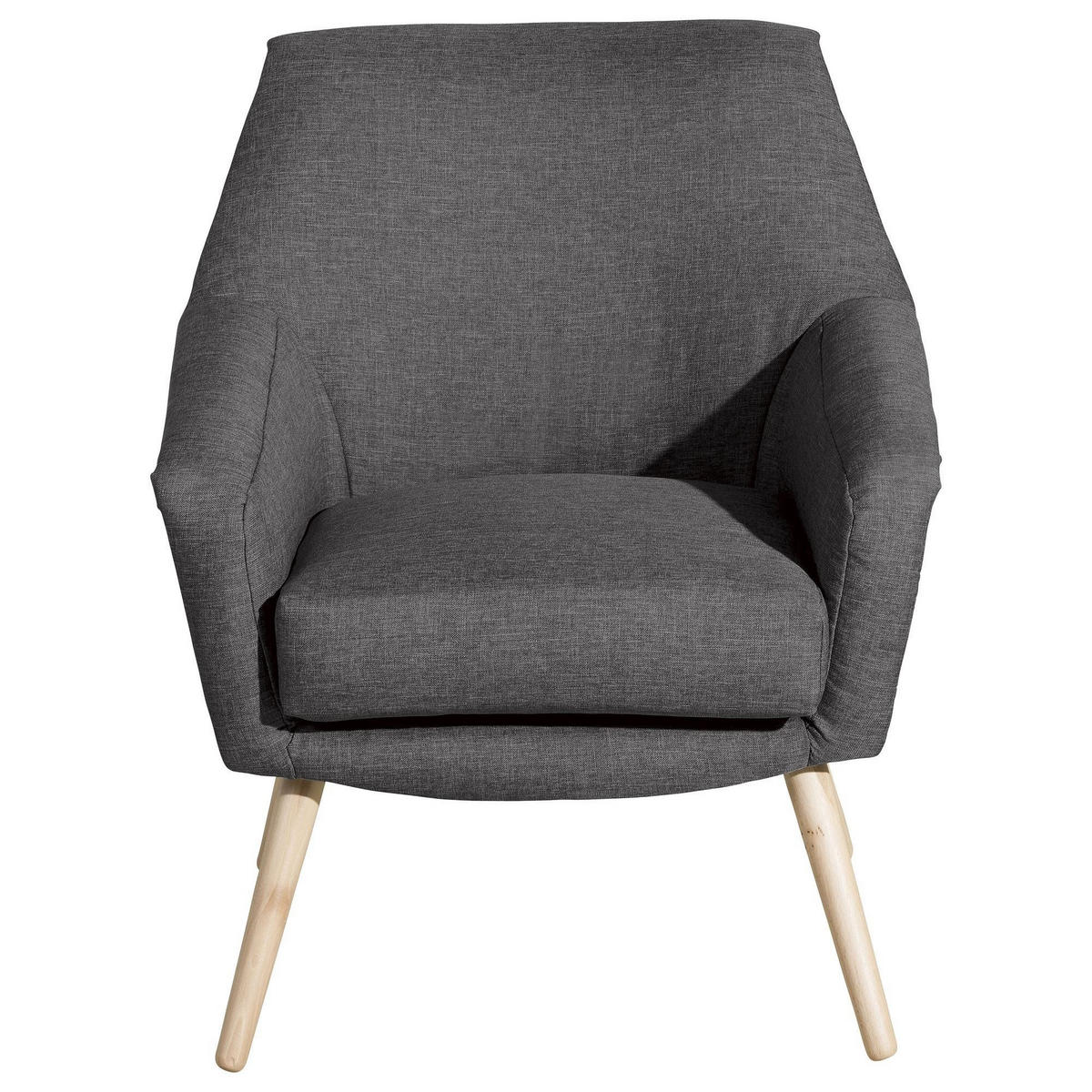 SESSEL Kachka Bezug Flachgewebe Buche natur / anthrazit - Anthrazit, Kunststoff (67/81/71cm) - 58aufmkessel